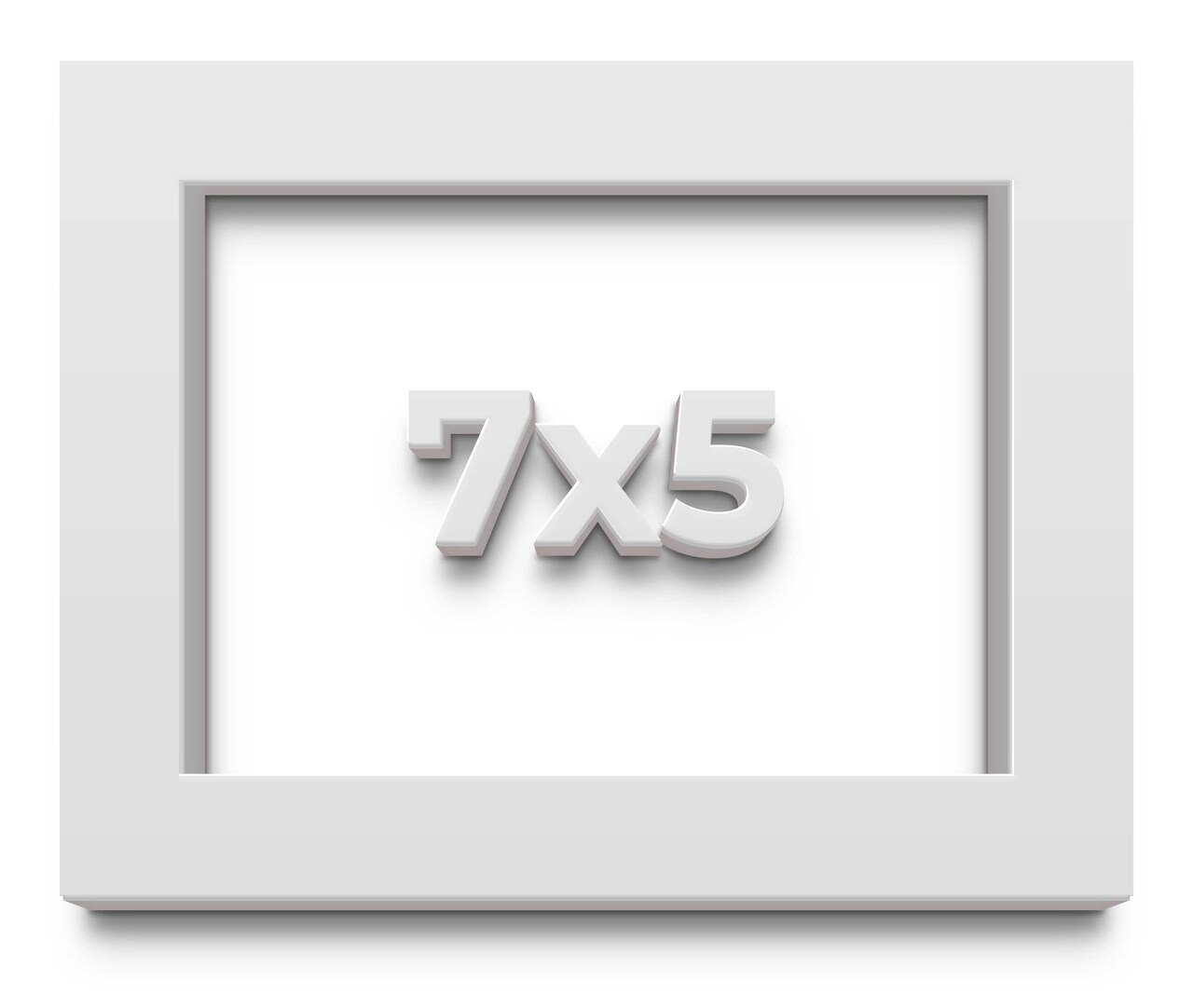 Photo Size Slim Profile White Frame - UV Acrylic, Foam Board Backing, Hanging Hardware